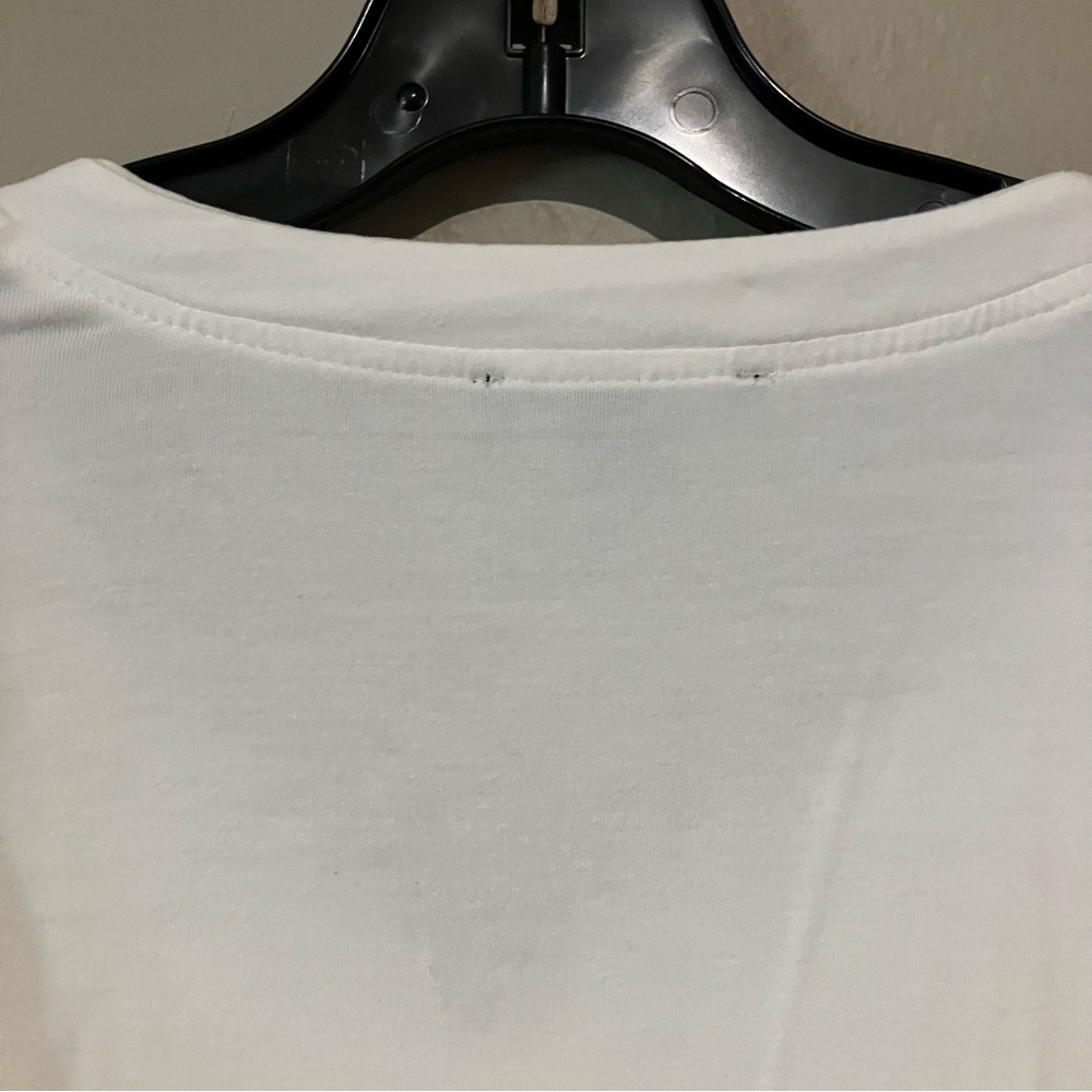 Cable & Gauge White and Black Floral Ruffle Boho Top Tank Size Large - Picture 12 of 13